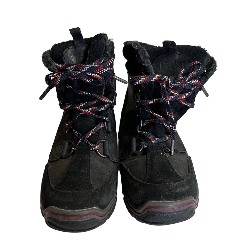 Pajar Womens Winter Boots Black Red Lace Up Size 8 Snow Hike Waterproof Boot